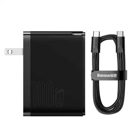 Baseus GaN5 Pro Fast Charger C+U 100W CN Black (With Mini White Cable Type-C to Type-C 100W(20V/5A) 1m Black) Baseus GaN5 Pro Fast Charger C+U 100W CN Black (With Mini White Cable Type-C to Type-C 100W(20V/5A) 1m Black)